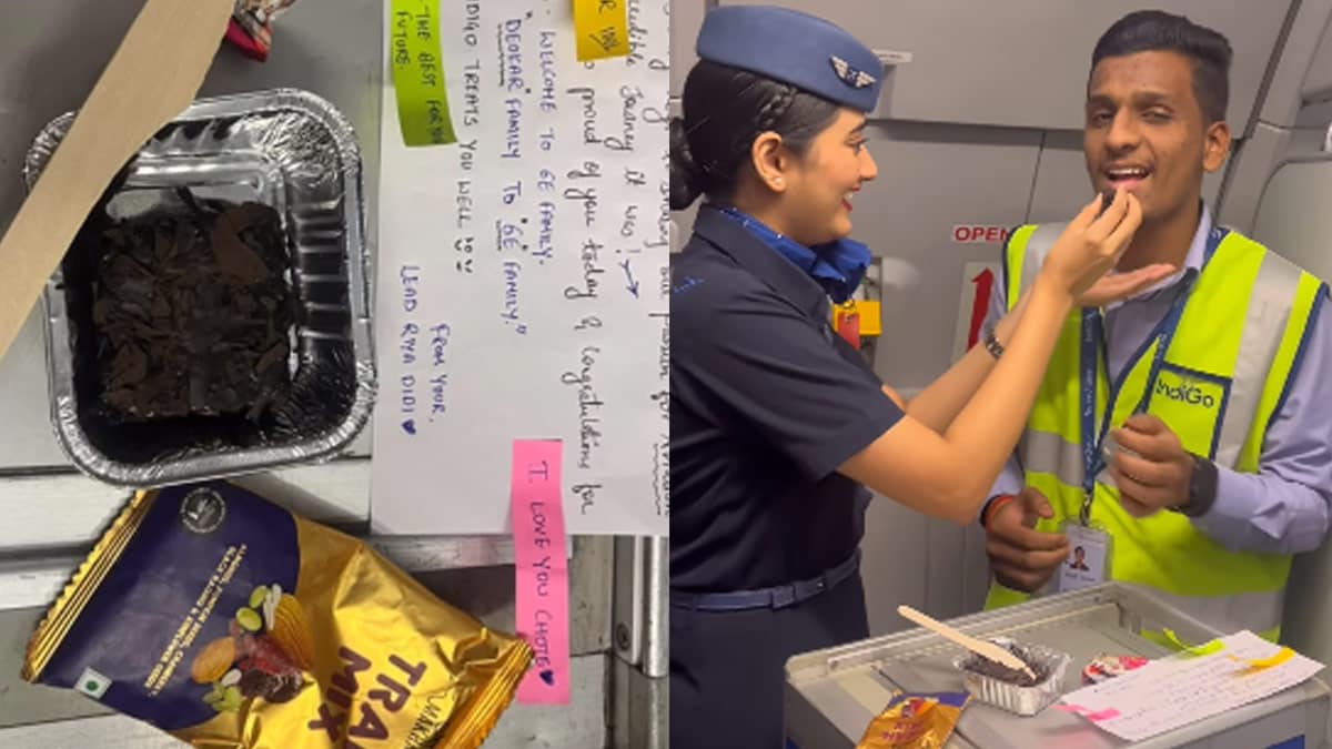 IndiGo Air-Hostess Welcomes Brother With A Surprise Treat For Joining The Airline